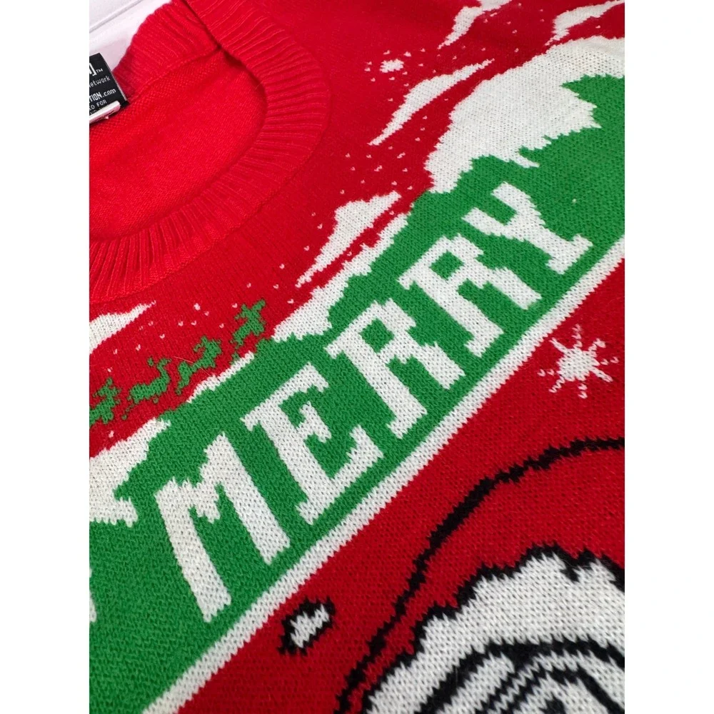 Rick and Morty Merry Rickmas Ugly Christmas Sweater Adult XL Red‎ NWOT